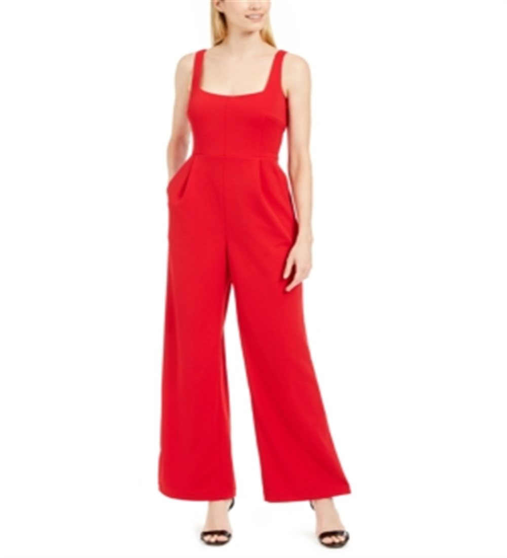 Calvin Klein  Women's  Sleeveless Evening Jumpsuit  Red Size 14