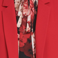 DKNY Women's Gathered Blazer Wear to Work Jacket Red Size 14P