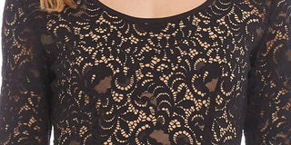 KAREN KANE Women's  Long Sleeve Sheath Dress Black Combo Size L