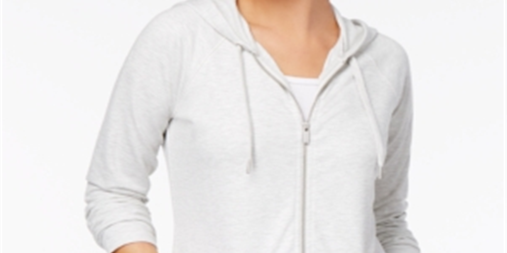 Style & Co Women's Zip Front Jacket Gray Size M