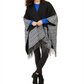 Charter Club Women's Reversible Colorblocked Topper Scarf Black One Size