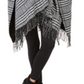 Charter Club Women's Reversible Colorblocked Topper Scarf Black One Size