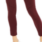 Rewash Juniors' Faux Suede-Front Ponte-Knit Leggings Red Size Medium