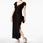 Connected Apparel Women's Lace Gown DressBlack Size 14