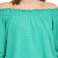 Maison Jules Women's Off-the-Shoulder Top  Green Size XS