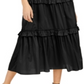 INC Women's Smocked Tiered Maxi Dress Black Size XL