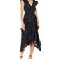 INC  Women's Ruffle Button-Front MIDI Shift Dress Navy 2XL