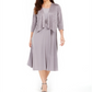Jessica Howard  Women's Petite Dress & Glitter Printed Jacket Gray Size 12 P
