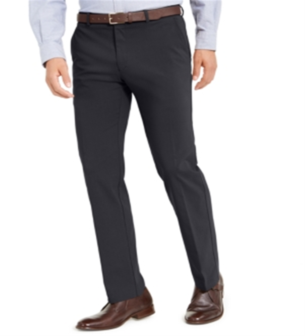 Tommy Hilfiger Men's Modern-Fit Th Flex Stretch Comfort Solid Performance Pants Black Size 34X29