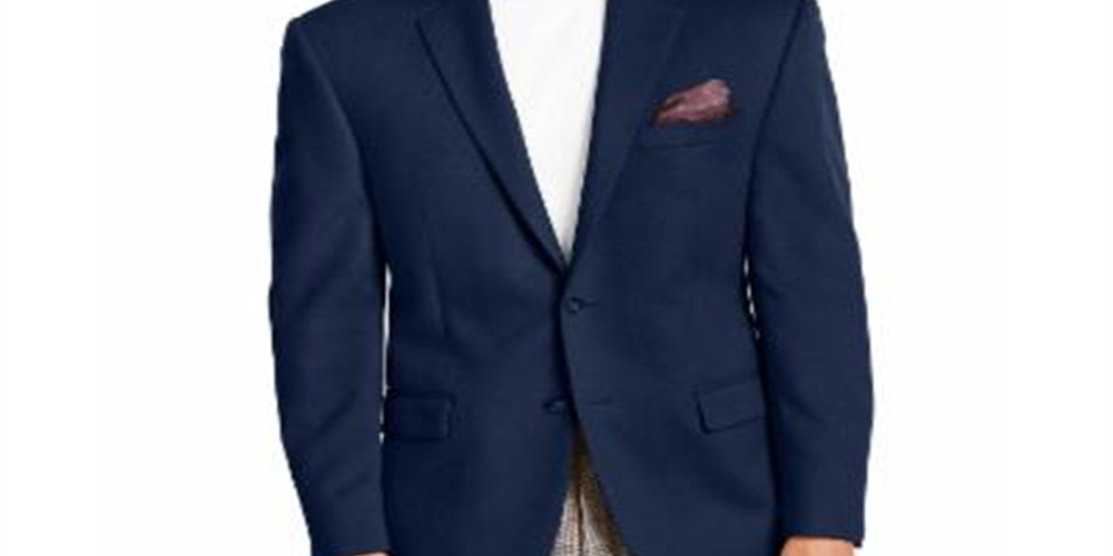 Lauren Ralph Lauren Men's Luxury Wool/Cashmere-Blend Classic-Fit Sport Coat Bright Navy Size 43