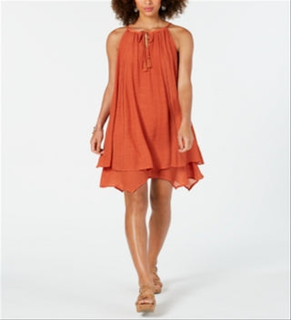 Style Co Women's  Handkerchief-Hem Sleeveless Dr Cider Spice Size XXL