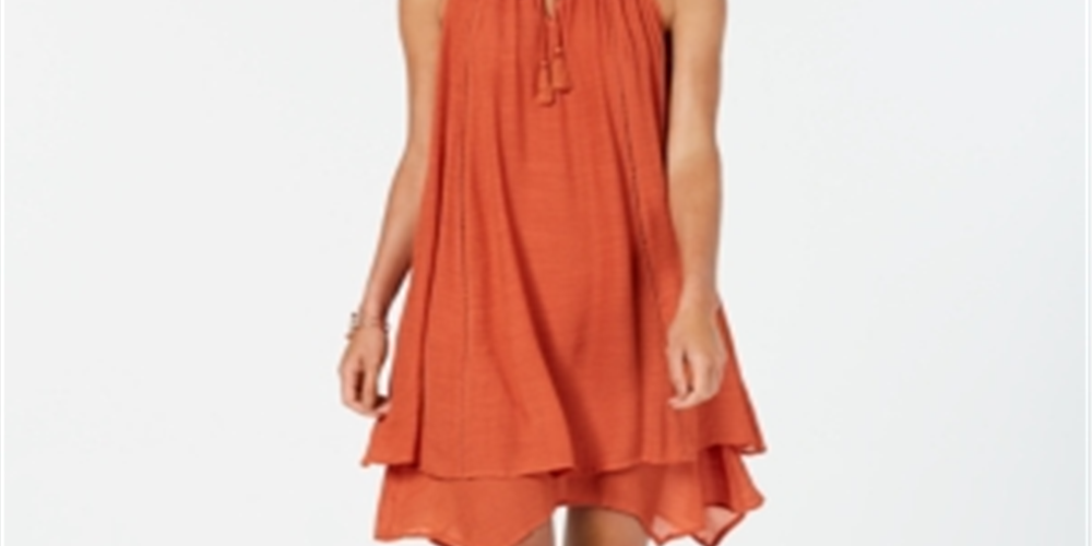 Style Co Women's  Handkerchief-Hem Sleeveless Dr Cider Spice Size XXL