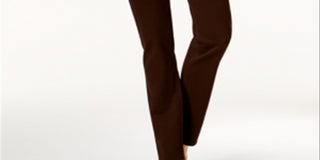 Charter Club Women's  Lexington Tummy Control Straight-Leg Jeans  Dark Chocolate Brown Size 16