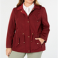 Charter Club Women's Plus Size Water-Resistant Utility Jacket  Red Size 4X