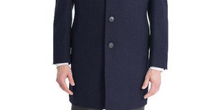 Calvin Klein Men's Prosper X-Fit Overcoat  Blue Size 50 T/L39.5