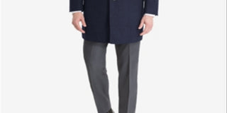Calvin Klein Men's Prosper X-Fit Overcoat  Blue Size 50 T/L39.5