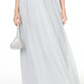 City Studios Juniors' Plunging Metallic Gown Silver Size 3