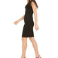 Calvin Klein Women's Feathered Illusion Scuba Crepe Dress Black Size 12