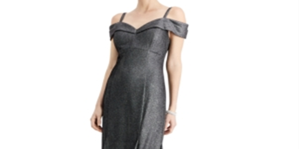 R&M RICHARDS Women's  Sleeveless Maxi Fit + Flare Formal Dress Black Size 14