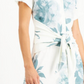 Alfani Women's Floral Print Tie Front Shirtdress Ivory Size M