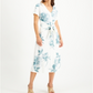 Alfani Women's Floral Print Tie Front Shirtdress Ivory Size M