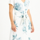 Alfani Women's Floral Print Tie Front Shirtdress Ivory Size M