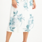 Alfani Women's Floral Print Tie Front Shirtdress Ivory Size M