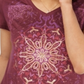 Style & Co Women's Sunburst Graphic T-Shirt  - Sequin Sunburst Purple Size XS -