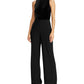 Ralph Lauren Women's Sleeveless Mock Neck Evening Wide Leg Jumpsuit Black Size 10