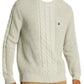 Nautica Men's Cable knit Sweater Gray Size Large
