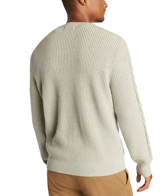Nautica Men's Cable knit Sweater Gray Size Large