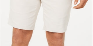 Alfani Men's AlfaTech Stretch Waistband 9 Shorts Brown Stone Beige Size 40