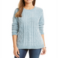 Karen Scott Women's  Cable-Knit Chenille Sweater  Blue Size XS -