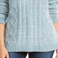 Karen Scott Women's  Cable-Knit Chenille Sweater  Blue Size XS -