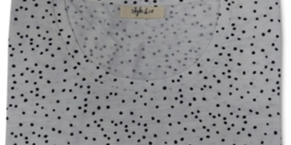 Style & Co Women's Cotton Printed T-Shirt  White Size Small