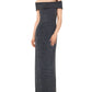 Xscape Off-the-Shoulder Metallic Gown Grey Size 14