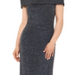 Xscape Off-the-Shoulder Metallic Gown Grey Size 14