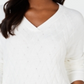 Karen Scott Women's Basket-Stitch Sweater  Winter  White Size Small