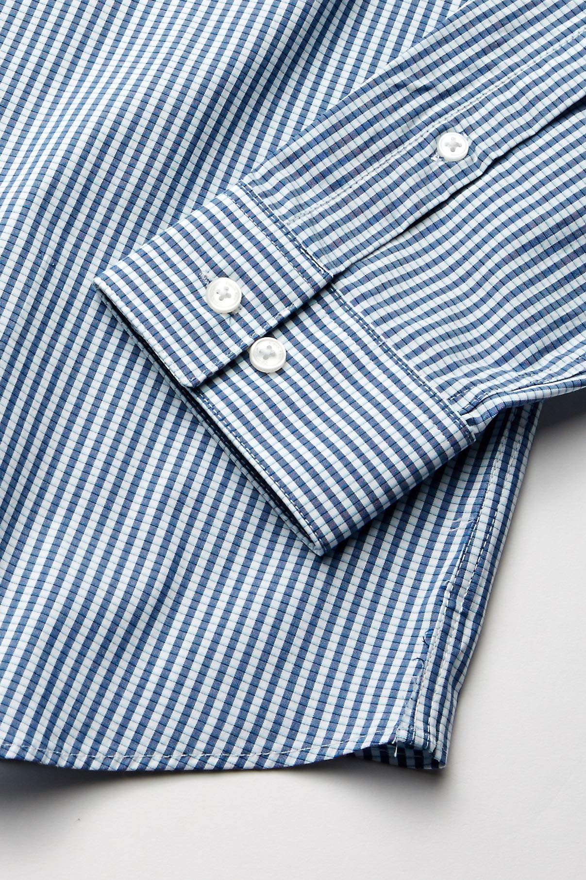 Calvin Klein Men's Extra-Slim Fit Performance Stretch Temperature Regulating Check Dress Shirt  Multi Blue Size  17.5x32-33