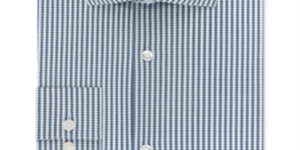 Calvin Klein Men's Extra-Slim Fit Performance Stretch Temperature Regulating Check Dress Shirt  Multi Blue Size  17.5x32-33