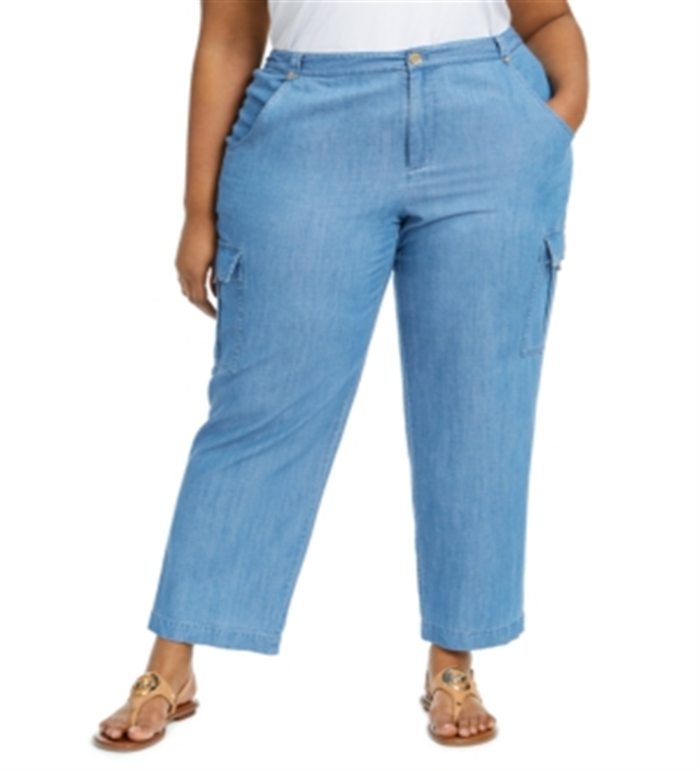 Michael Kors Women's Plus Size Cargo Pants Indigo Size 18W