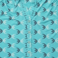 Charter Club Women's  Fish-Print Polo Shirt Light Pool Blue Combo Size L