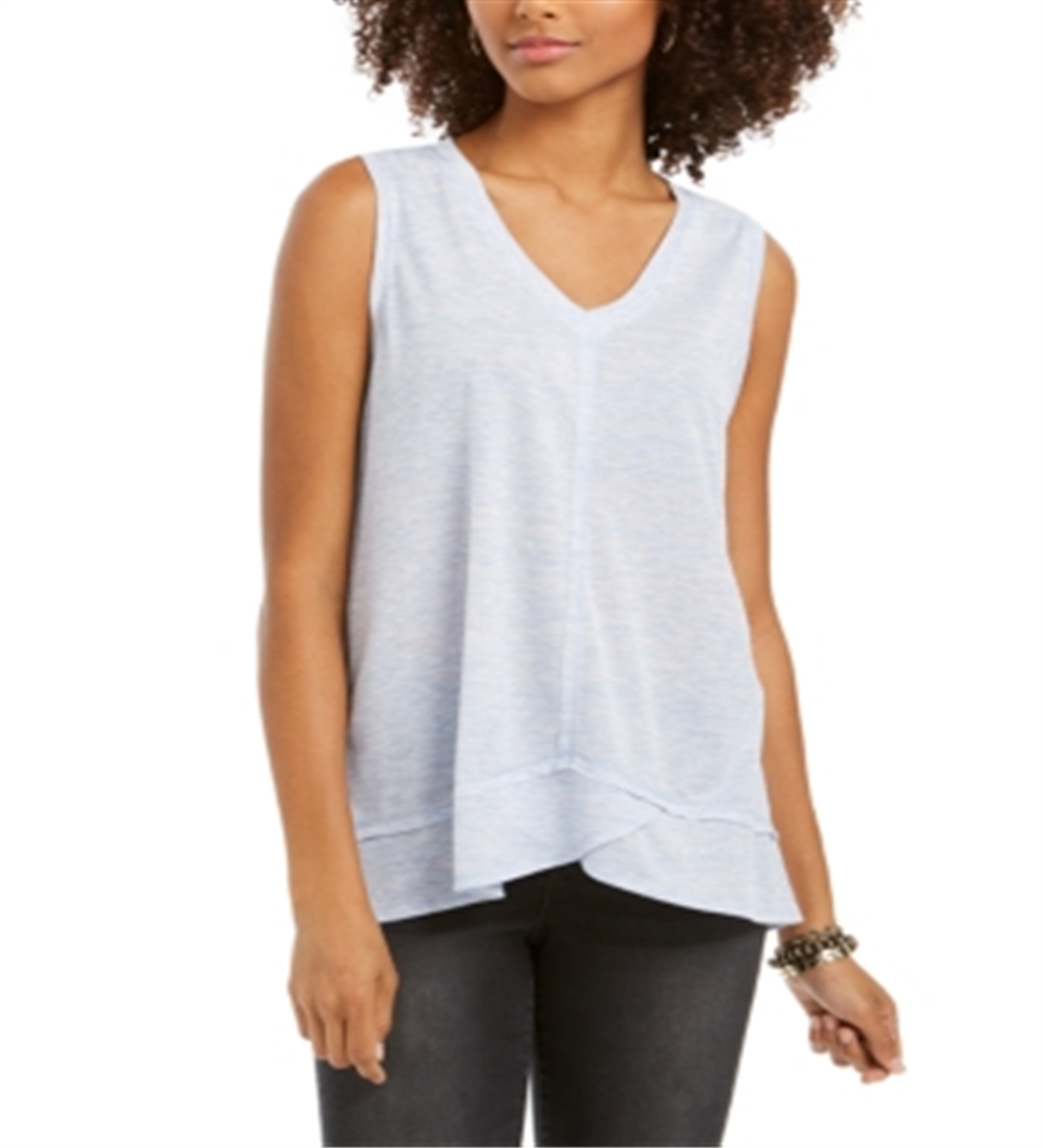 Style & Co Women's V-Neck High-Low Tank Top  Lilac  Size Medium