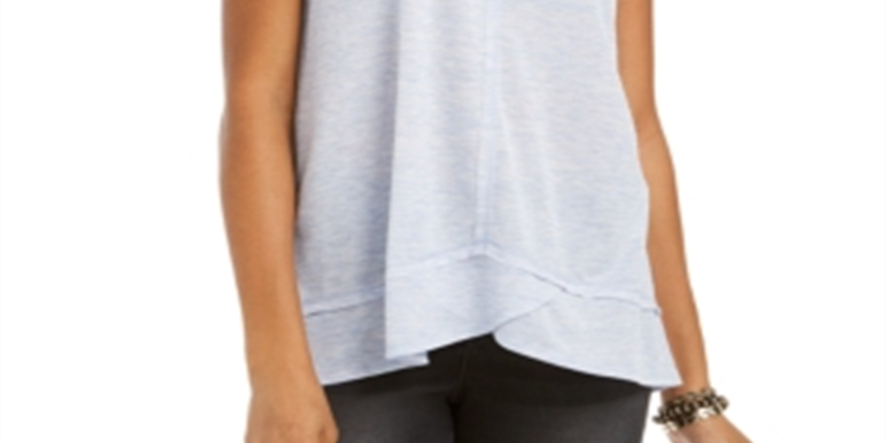 Style & Co Women's V-Neck High-Low Tank Top  Lilac  Size Medium