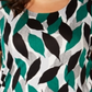 Alfani Women's Plus Size Printed Top  - Textured Leaves Blue Size 4