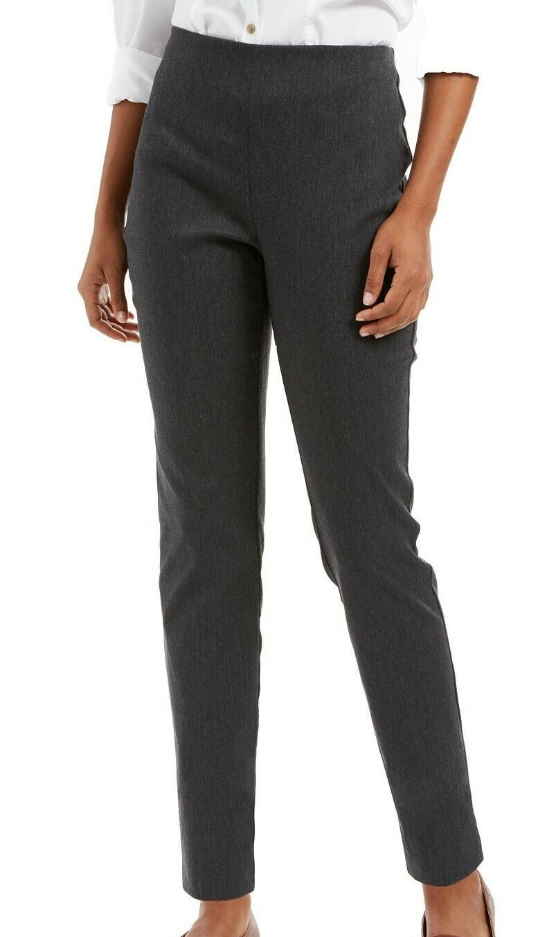 Charter Club Women's  Chelsea Tummy Control Skinny-Leg Ankle Pants  Gray Size 8