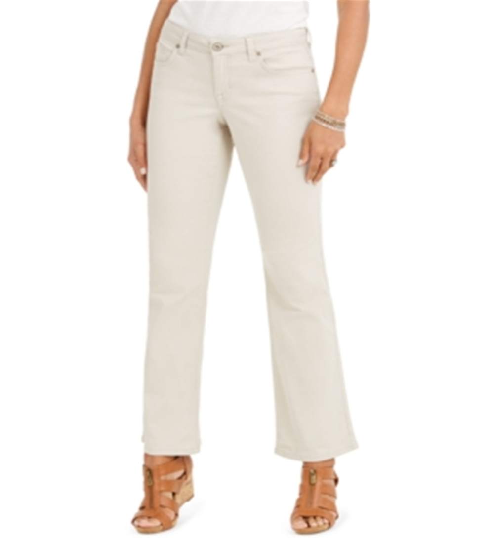 Style & Co. Women's Curvy-Fit Bootcut Jeans Beige Size 8 S