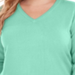 Karen Scott Women's Plus Size V-Neck Luxsoft Sweater  - Aquifer Blue Size 2X
