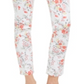 Charter Club Women's Floral Printed Bristol Capri Jeans  White Size 4 -