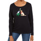Karen Scott Women's  Long Sleeve T-Shirt Top  Black Size Petite Small